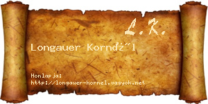 Longauer Kornél névjegykártya