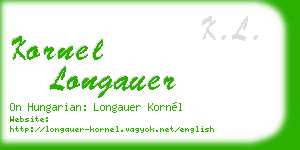 kornel longauer business card